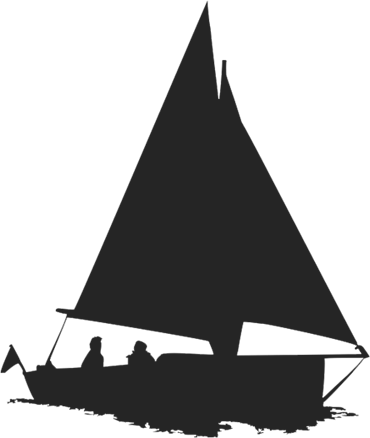 Footer-boat - Sailboat Silhouette Shower Curtain (370x438), Png Download