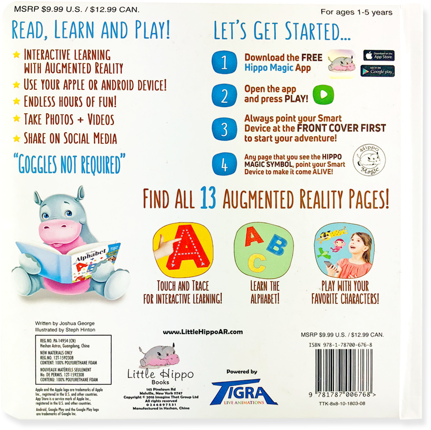 Let's Learn - Alphabet Abcs - Book (1024x1024), Png Download