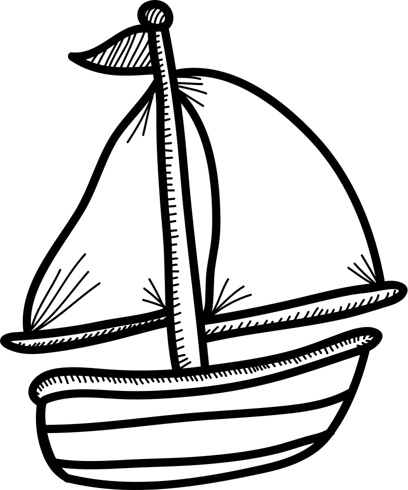 Sailing Boat - - Boat Drawing Png (817x980), Png Download