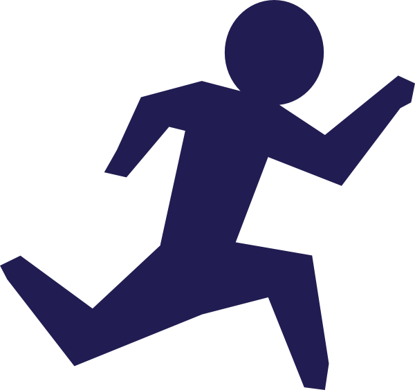 Stick Figure Running (600x564), Png Download