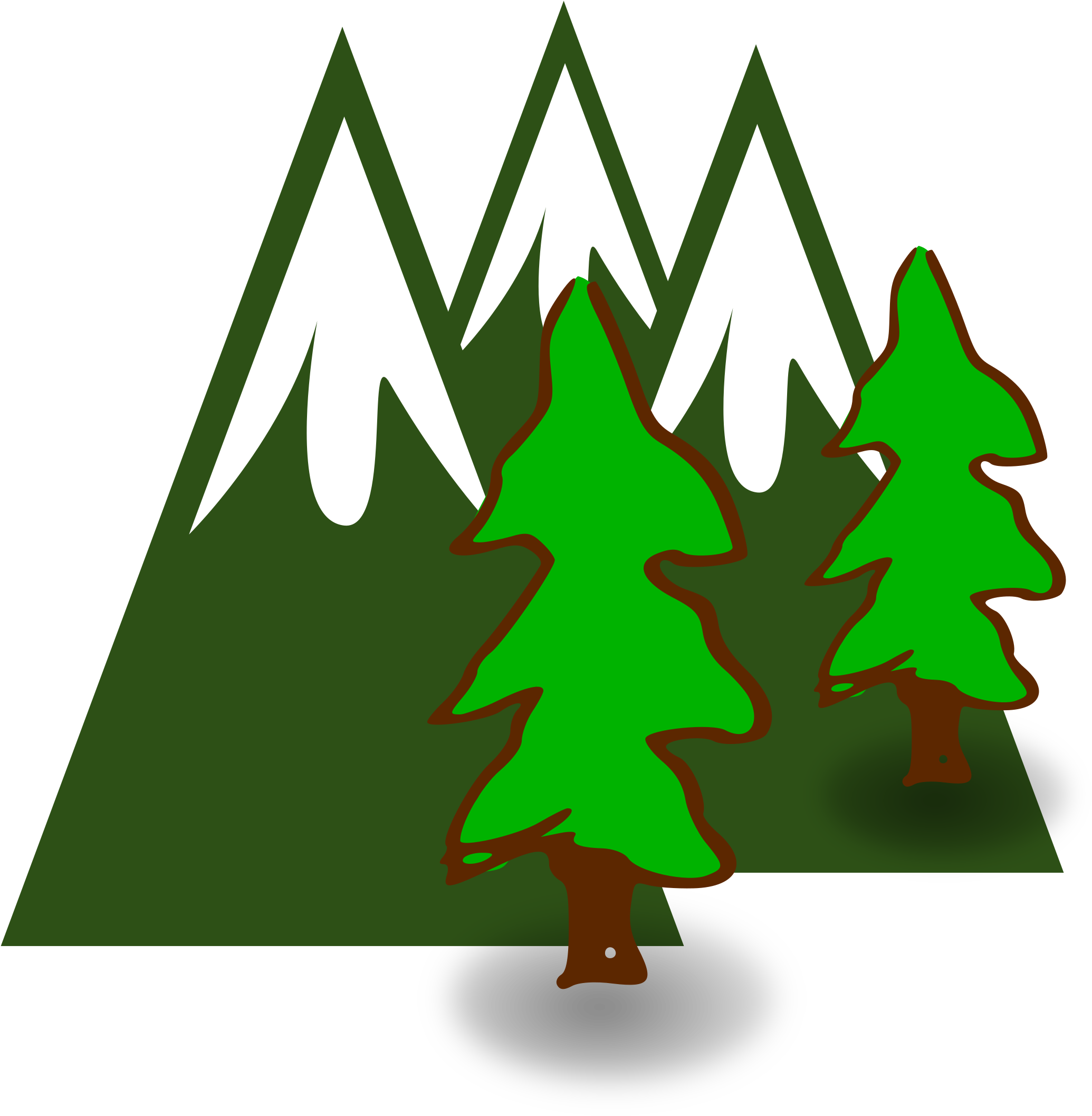 Big Image - Mountain Clipart (2400x2400), Png Download
