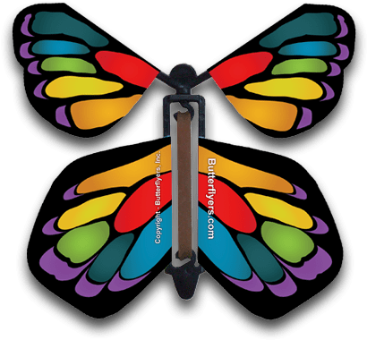 Stained Glass Rainbow Magic Flying Butterfly - Butterfly (450x415), Png Download