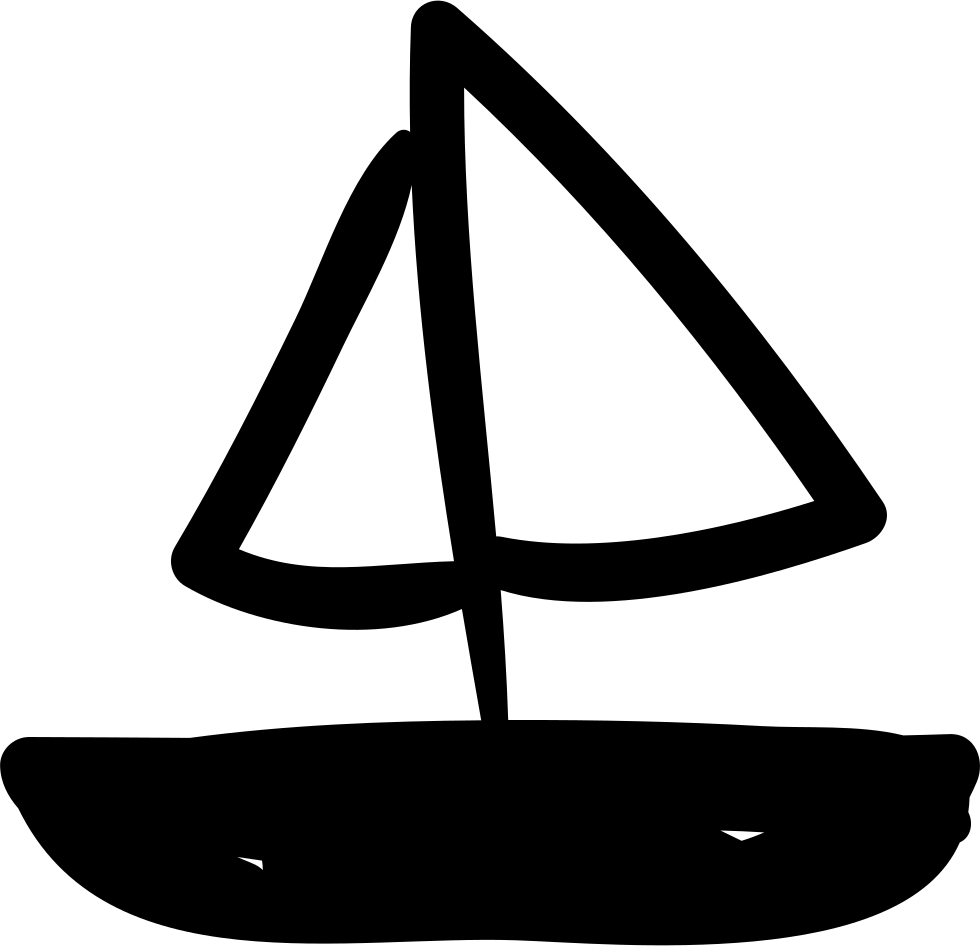 Sailing Boat Hand Drawn Transport Comments - Hand Drawn Picture Of A Sailboat (980x946), Png Download