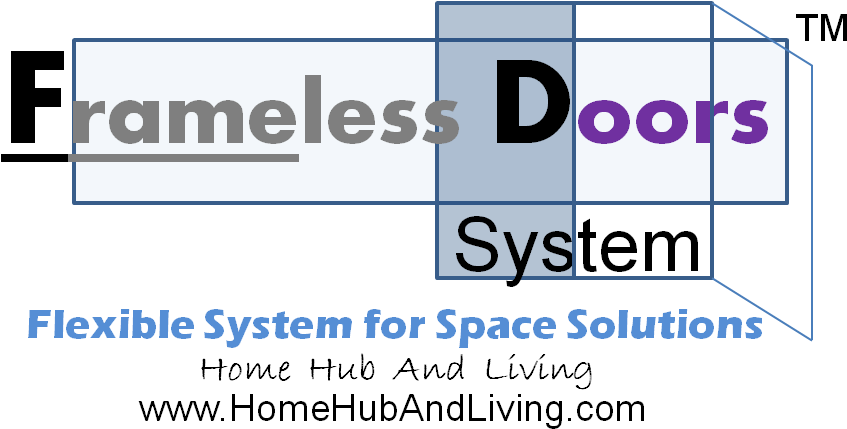 Frameless Door Logo Tm Flexible System For Space Solutions - Design (979x464), Png Download