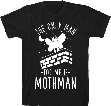 The Only Man For Me Is Mothman Mens T-shirt - Green Day God's Favorite Band Shirt (484x484), Png Download