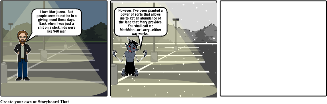 Larry Mothman - Cartoon (1164x385), Png Download