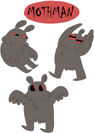 Mothman (376x480), Png Download