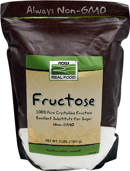 Now Foods Fructose Fruit Sugar Bag-3 Lb - Now Foods - Lactose - 1 Lb. (650x650), Png Download