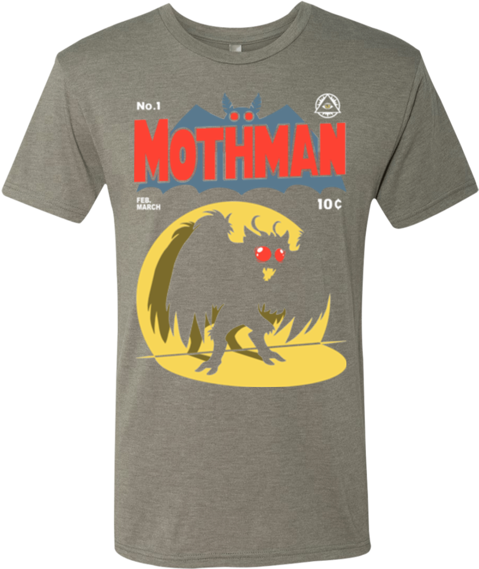 Mothman Men's Triblend T-shirt - Mothman Art (1155x1155), Png Download