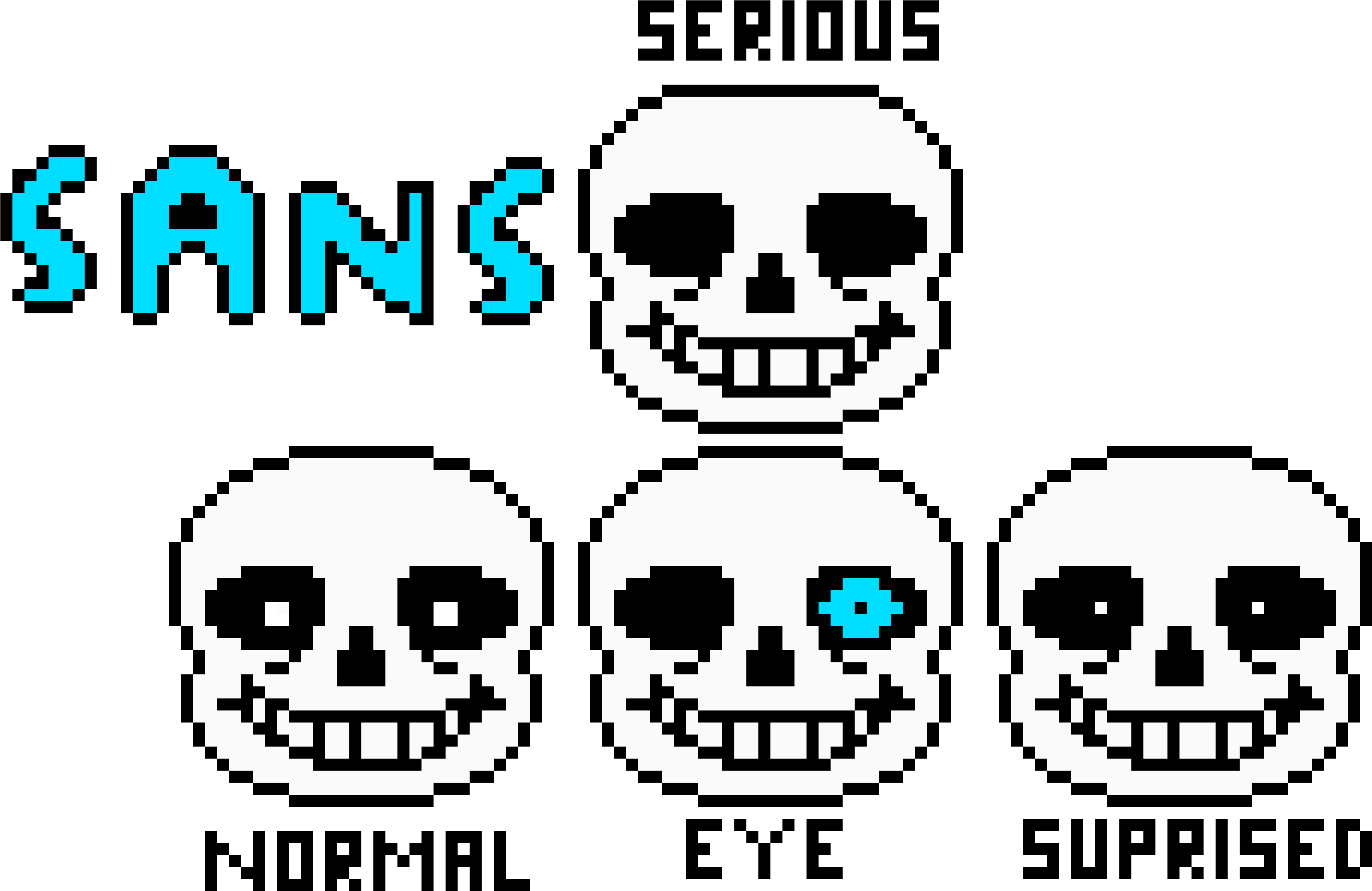 Sans Expressions - Fun Undertale Style Art Prints (portrait) - 24 X 16 (3450x2220), Png Download