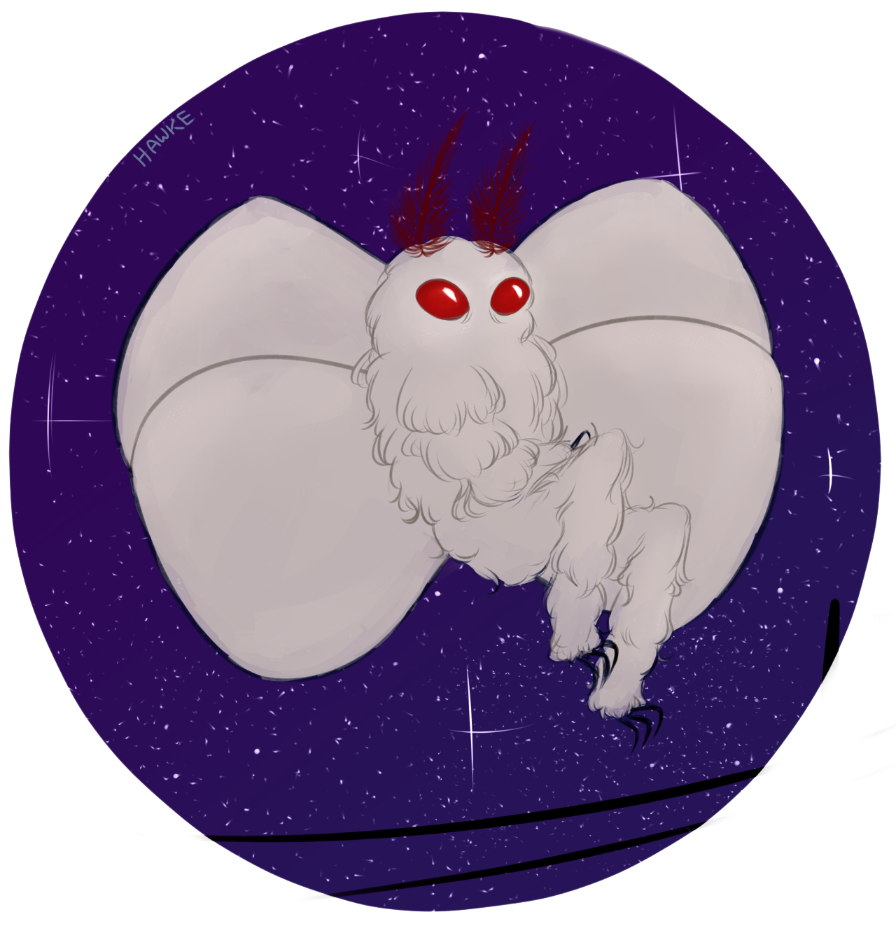 “my Mothman For @crypt - Cartoon (1280x1323), Png Download
