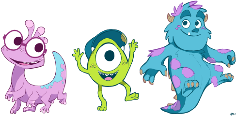 Free Monster University Sulley Png - Pixar (500x248), Png Download