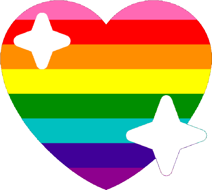 Original Lgbtq Sparkle Heart Discord Emoji - Rainbow Heart Emoji (720x720), Png Download