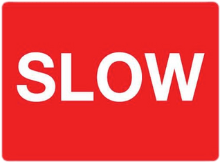 Red Slow - Apco Signs (400x400), Png Download