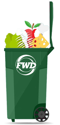 Food Waste Bin Png (262x482), Png Download