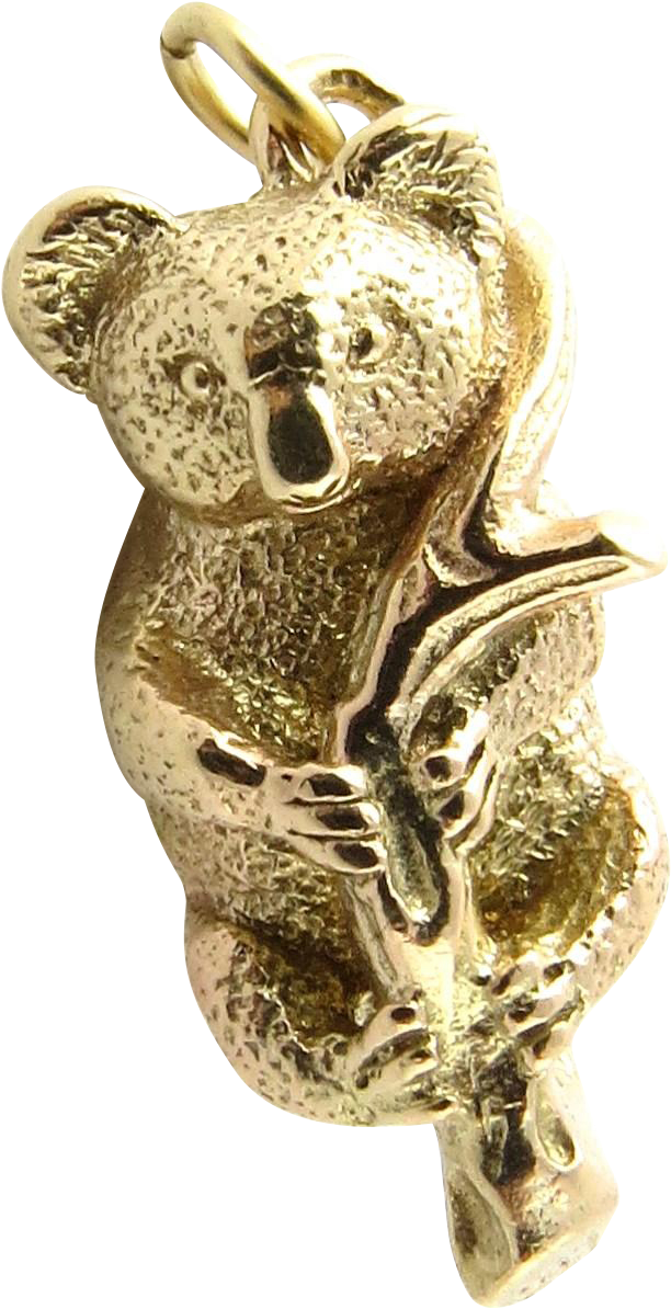 Vintage Yellow Gold Koala Bear Charm Charms Pinterest - Goldandsilverbrokers Jahrgang 14k Gelb Gold 3d Koalabär (1193x1193), Png Download