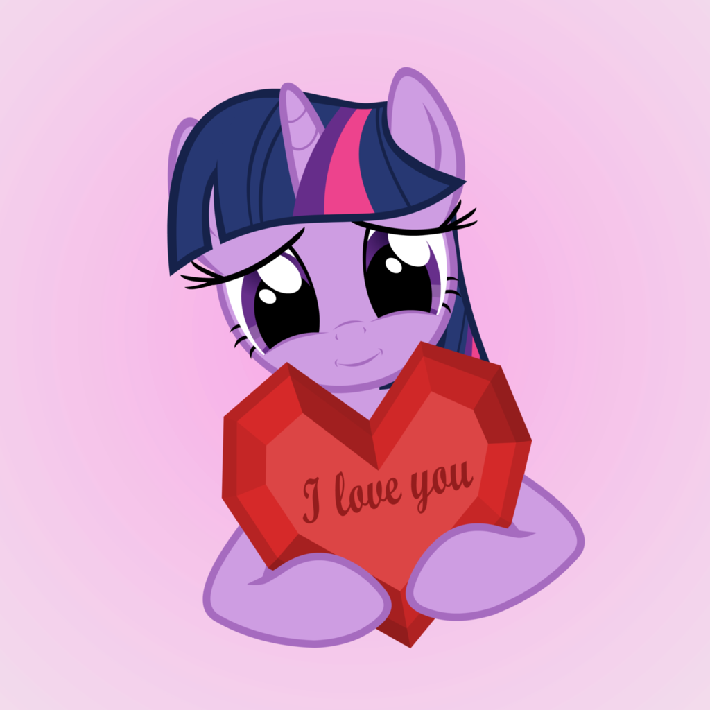 Galekz, Heart, Heartwarming, Love, Safe, Solo, Twilight - Twilight Sparkle I Love You (1024x1024), Png Download