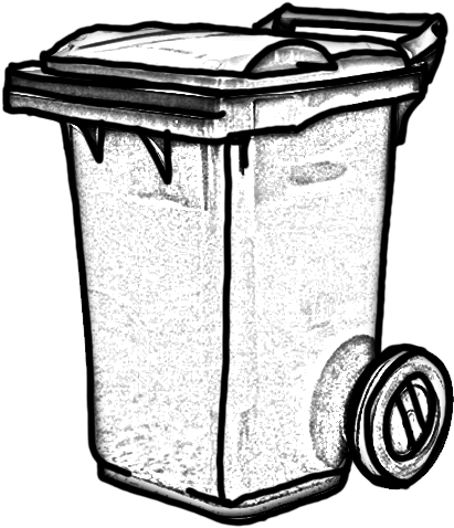 240 Litre Wheelie Bin - Waste Container (600x600), Png Download