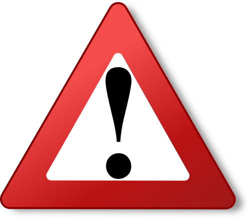 Mark - Warning Sign Png (500x437), Png Download