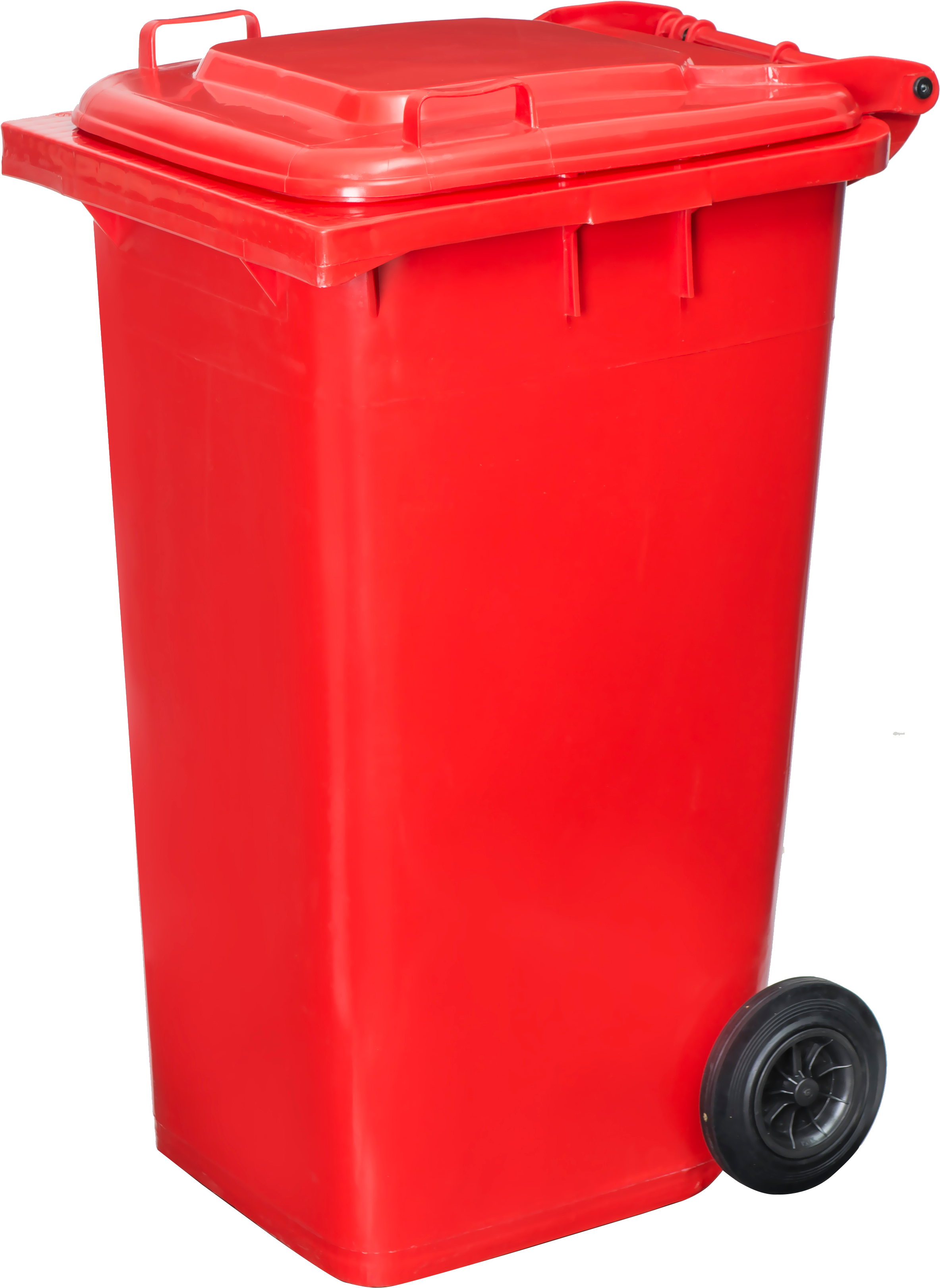 Heavy-duty Mobile Waste Bin With Cover 240 Litre - Contenedores De Reciclaje Rojo (2520x3443), Png Download