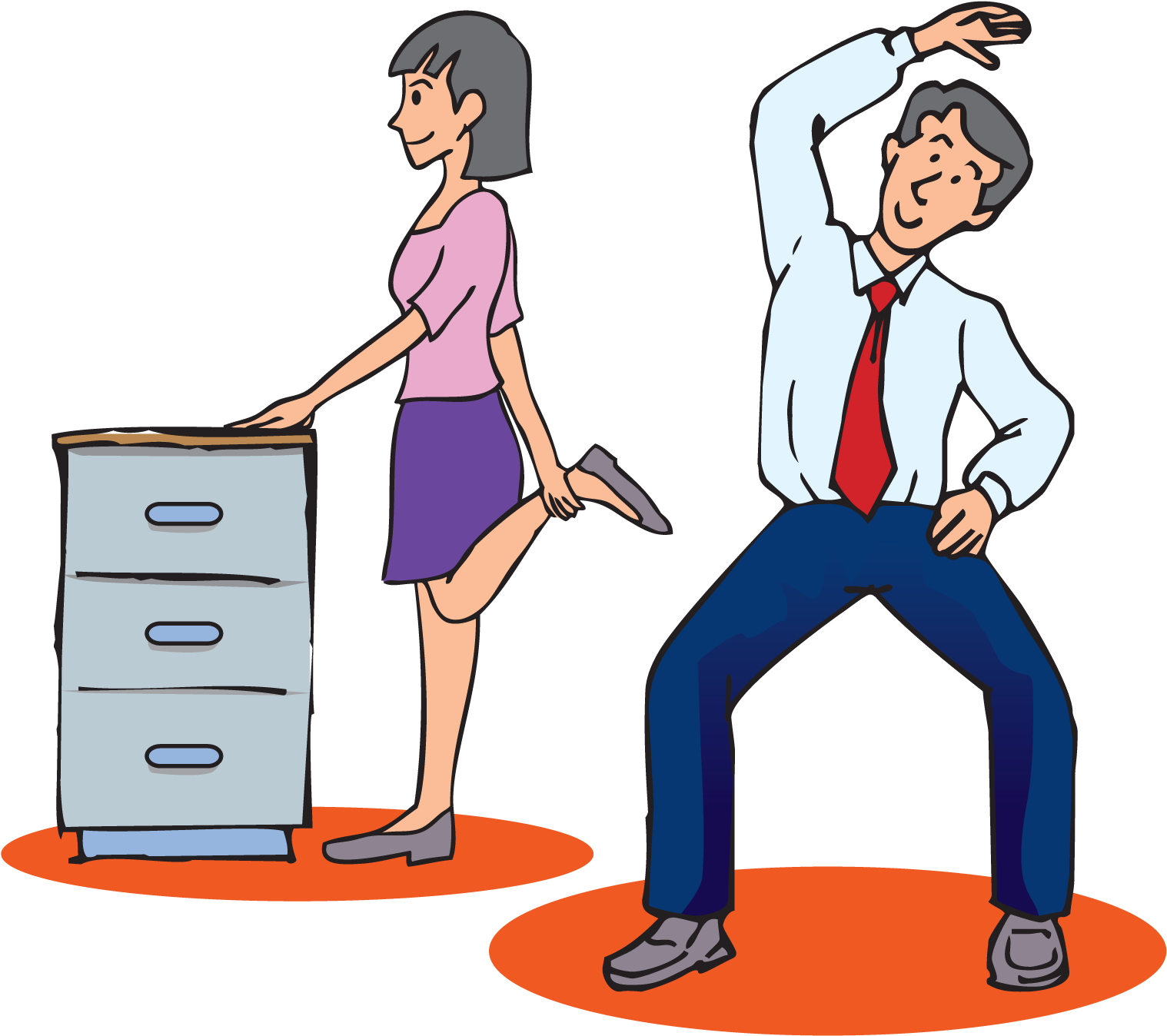 Leisure Clipart Physical Exercise - Workplace Exercise (1564x1416), Png Download