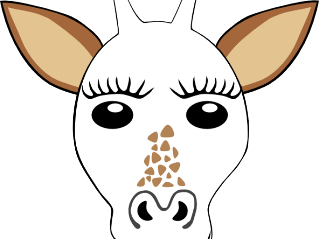 Ear Clipart Giraffe - Giraffe Head Coloring Pages (640x480), Png Download