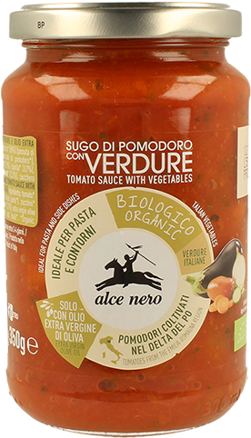 Organic Tomato And Vegetable Sauce - Alce Nero Pesto Bazyliowe Z Tofu Wegańskie Bio (640x640), Png Download