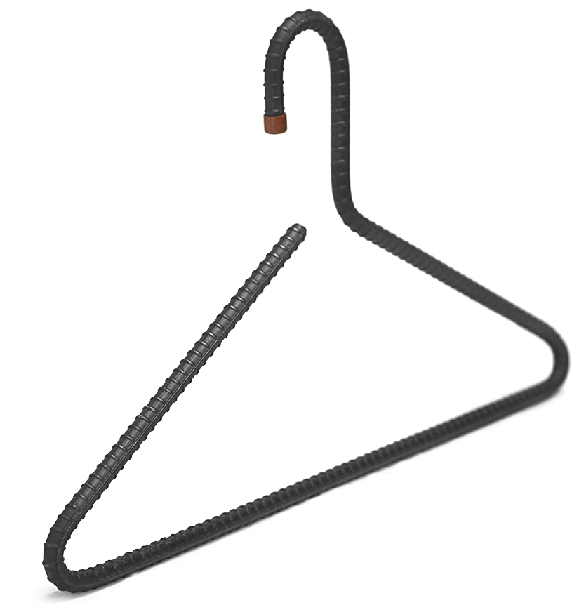 Free Download Black Metal Hangers Clipart Clothes Hanger - Wire Hanger (1000x1000), Png Download