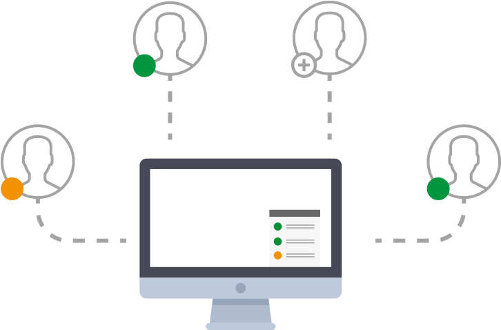 Add Contacts, Know When They Are Available And Share - Diagram (800x550), Png Download