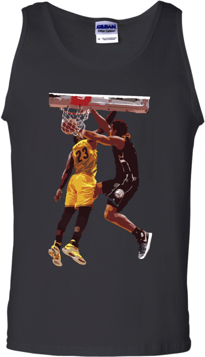 Malcolm Brogdon Dunk On Lebron James Shirt, Hoodie, - T-shirt (1155x1155), Png Download