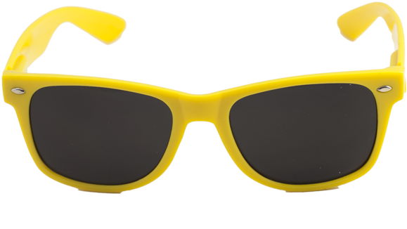 Wayfarer Sunglasses With Free Microfiber Pouch - Yellow Wayfarer Png (600x600), Png Download