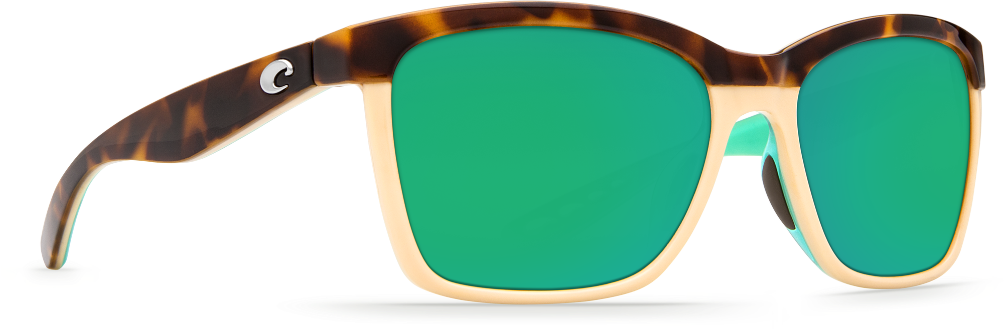 Costa Del Mar Anaa Sunglasses In Shiny Retro Tort/cream/mint, - Costa Anaa Sunglasses In Tortoise (2000x1000), Png Download