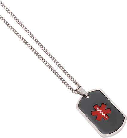 Blank Stainless Steel Dog Tag Obsidian Red (430x600), Png Download
