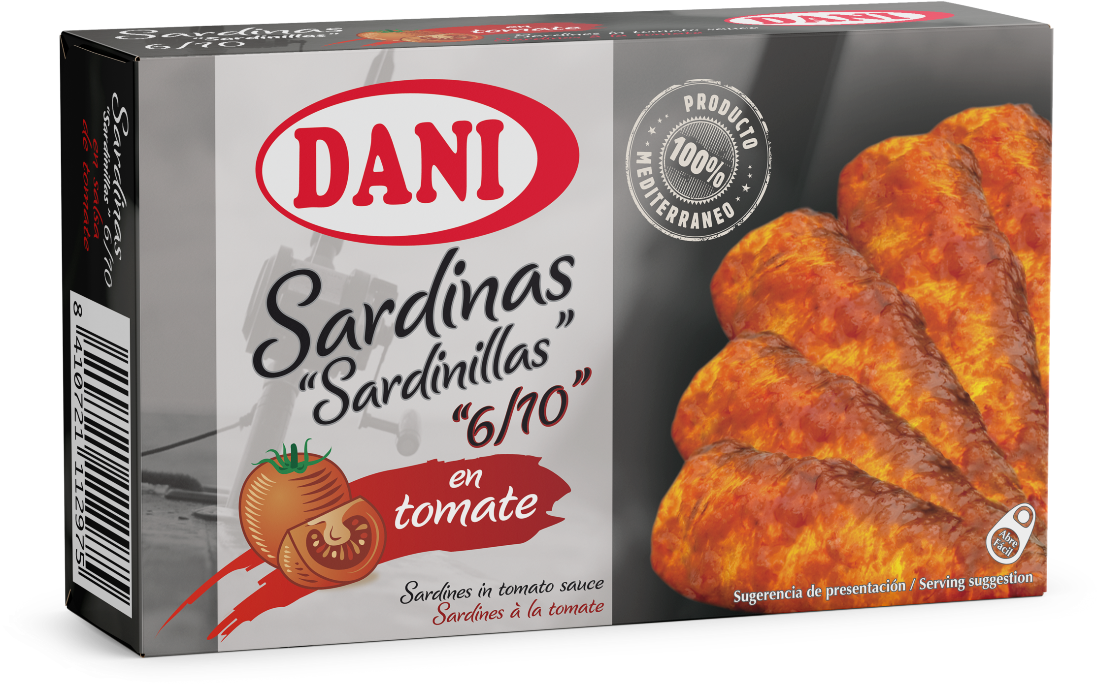 Small Sardines In Tomato Sauce 90g - Dani (2600x2600), Png Download