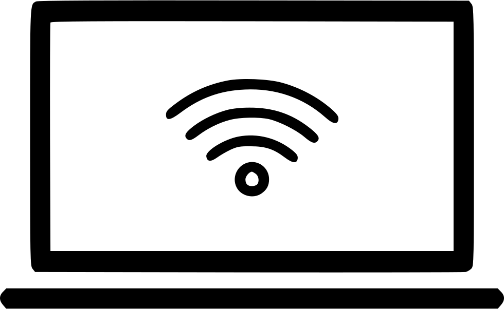 Laptop With Wifi Comments - Laptop (980x602), Png Download