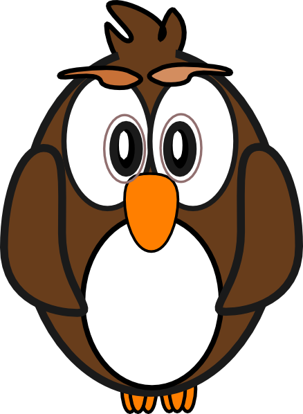 Owl Clipart Animated - Owl Clip Art (438x598), Png Download