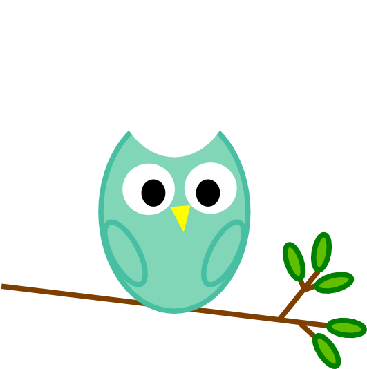 How To Set Use Mint Owl Clipart - Teal Owl Clip Art (600x533), Png Download