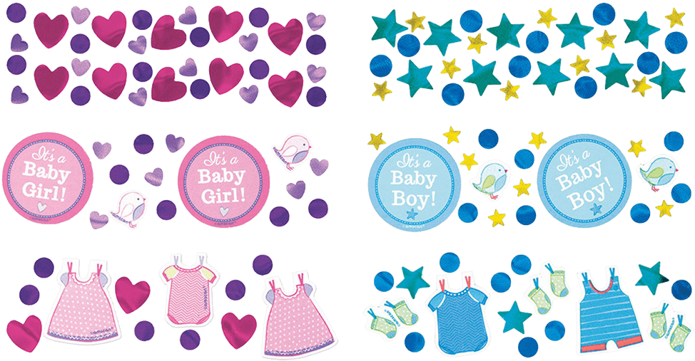 Konfetti - Baby Shower - 34 G - Baby Show Blue Boy's With Love Table Confetti Triple (1000x1000), Png Download