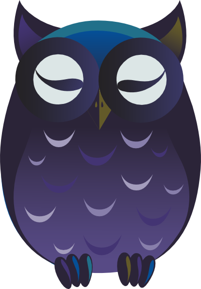 Owl - นก ฮูก การ์ตูน น่า รัก (414x595), Png Download
