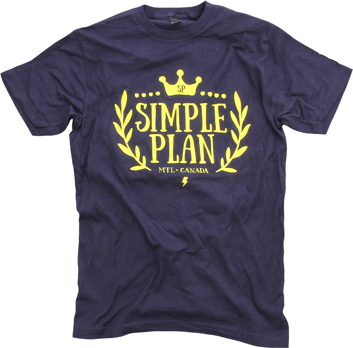 Simple Plan Crown Navy T-shirt - T-shirt (1600x1600), Png Download