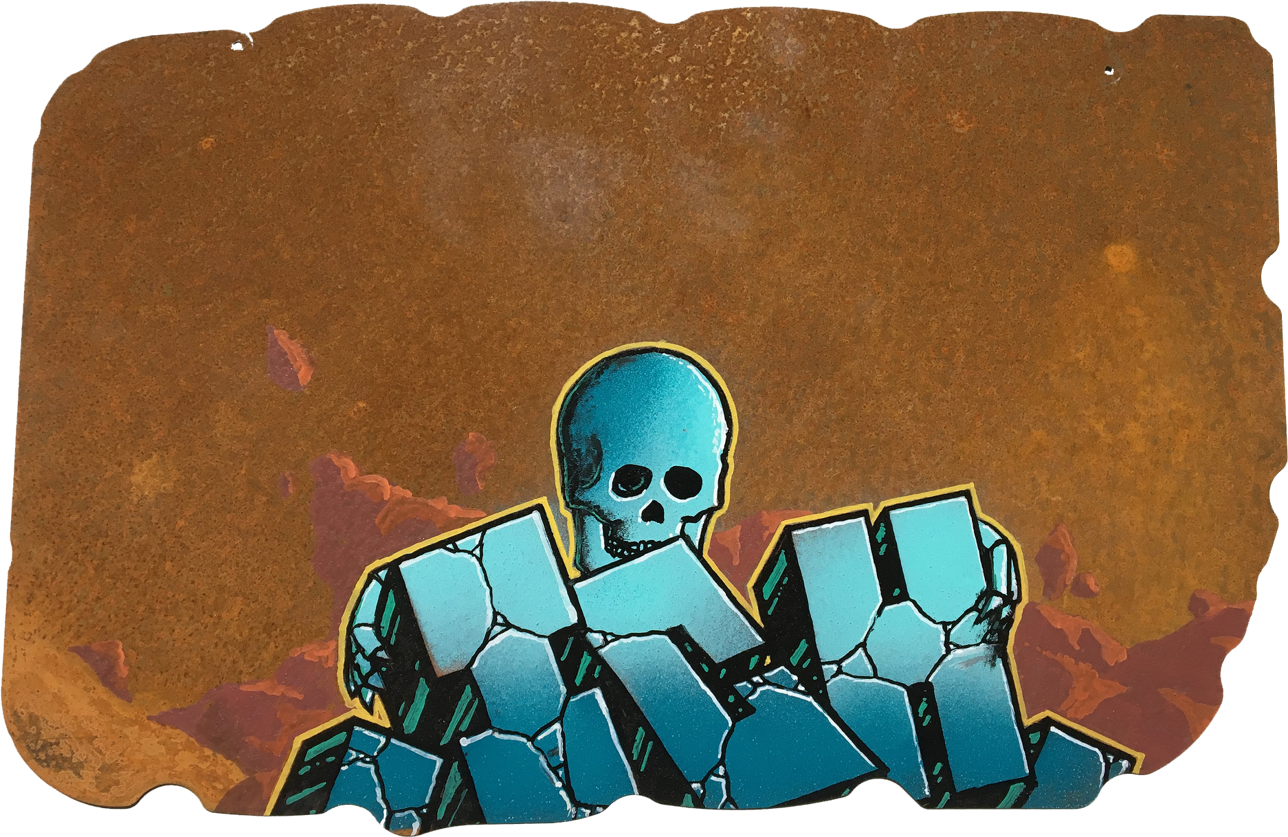 Image Of Rusted Ich On Scrap Metal - Metal (2048x1536), Png Download