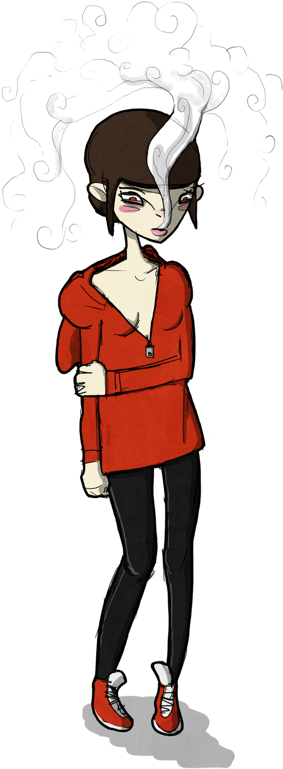 Sonja Smoke I Can Never Draw Girls, But I Am Fairly - Cartoon (695x1600), Png Download