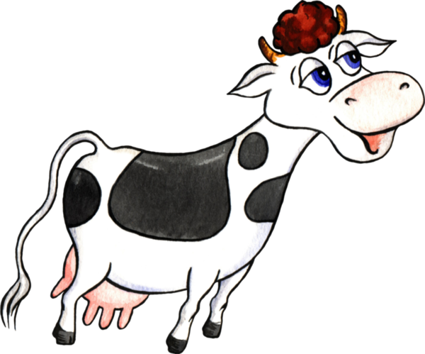 Free Download Cow Png Clipart Milk Clip Art - Корова (600x499), Png Download