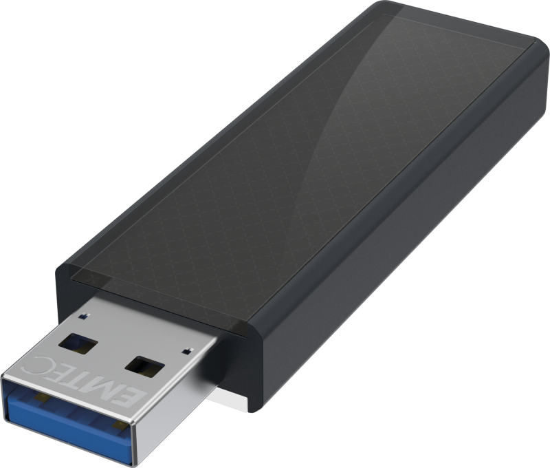 Speedin S600 3/4 Open - Emtec Speed'in S600 256 Gb Flash Drive - Usb 3.0 (800x680), Png Download