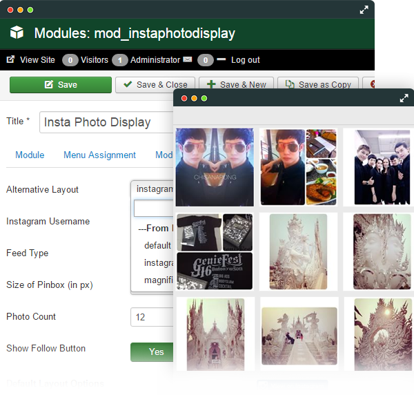Instagram Photo Display Module For Joomla - Module Instagram Joomla (600x572), Png Download