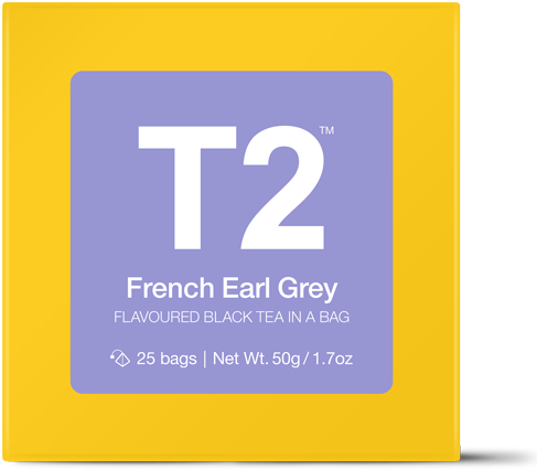 French Earl Grey Teabag Gift Cube - T2 Lemongrass And Ginger (555x555), Png Download