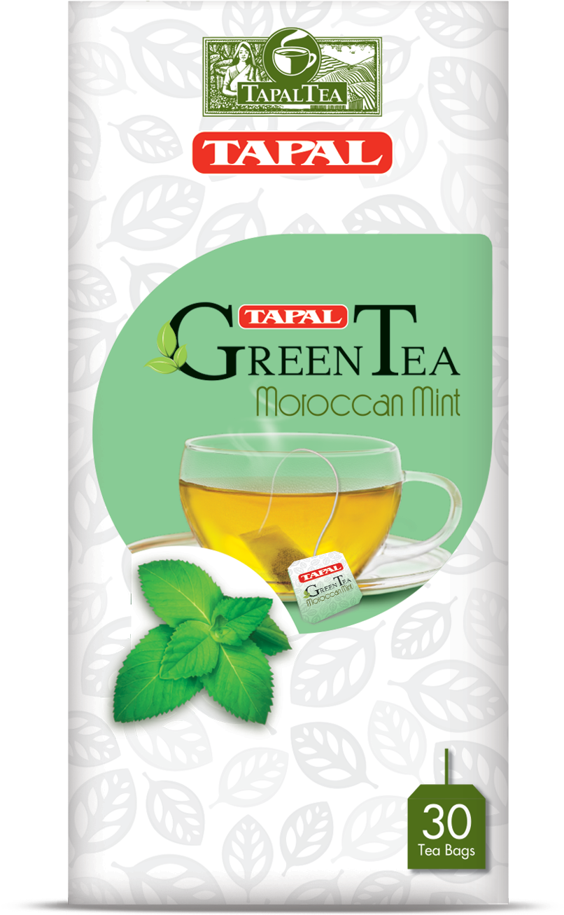 Mint Green Tea Bag - Tapal Tea (1317x1666), Png Download