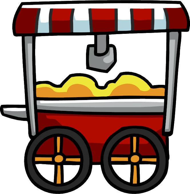 Popcorn Clipart Popcorn Cart - Popcorn Cart Clipart Png (665x677), Png Download