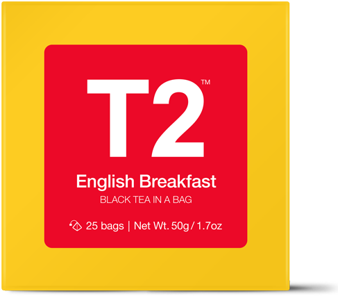 English Breakfast Teabag Gift Cube - T2 Lemongrass And Ginger (555x555), Png Download