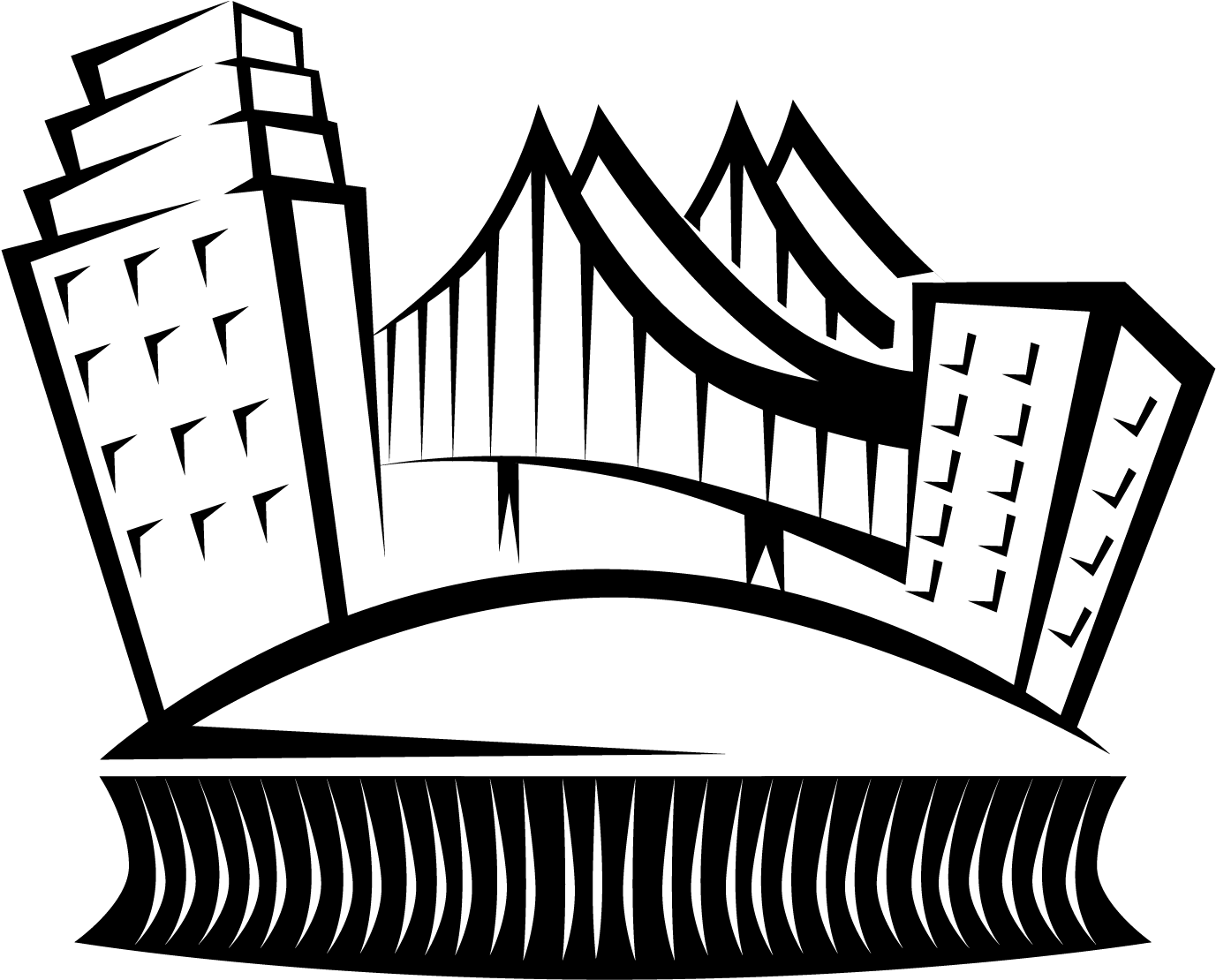 New Orleans Skyline Vector Clip Art - Superdome Clipart (1590x1298), Png Download